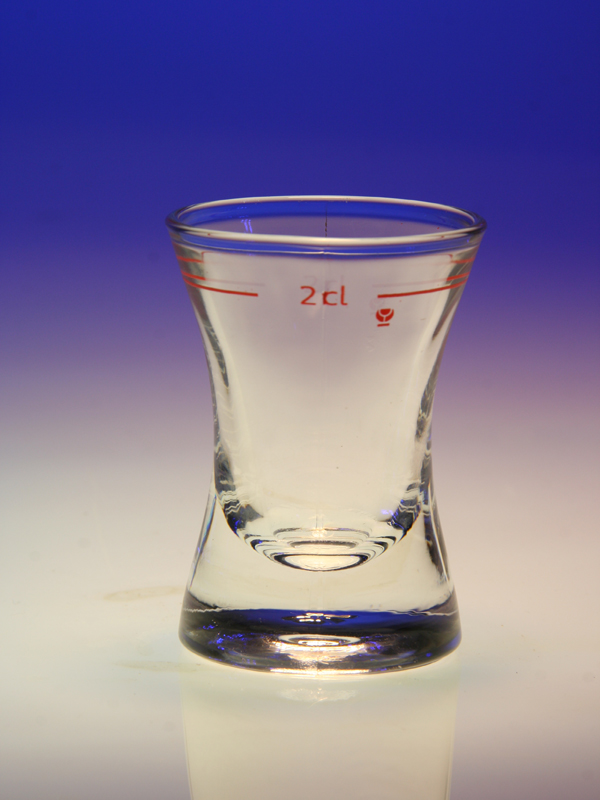 Shooterglas "Wachtmeister" Stamper, 2cl, (VPE 33 Stk)